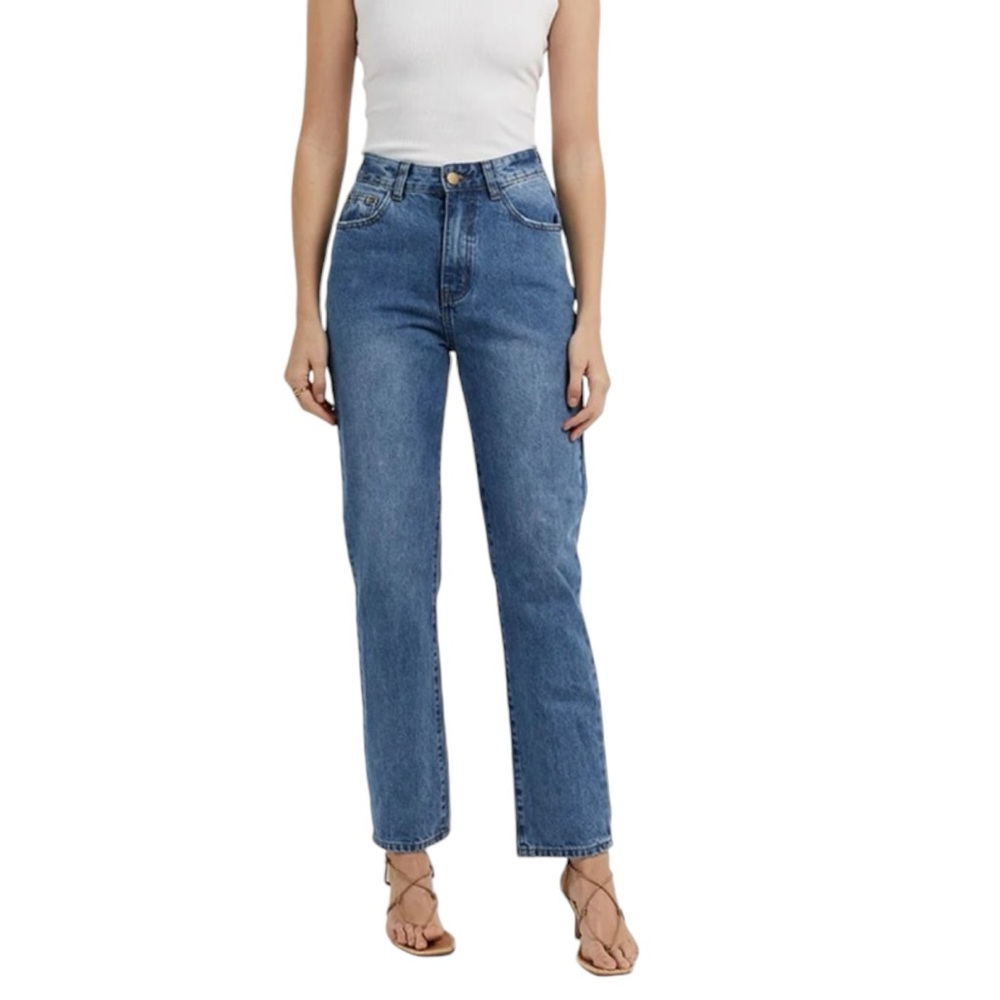 NWT DISSH Finley Mid High Rise Straight Leg Jeans Australian